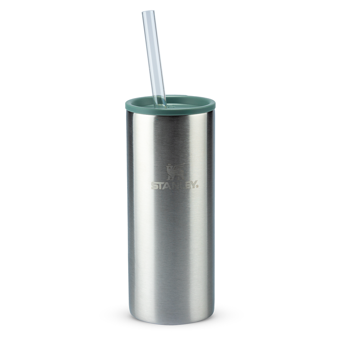 Copo Térmico Slim 3 em 1 com tampa e canudo Stainless Steel Shale | 296ML