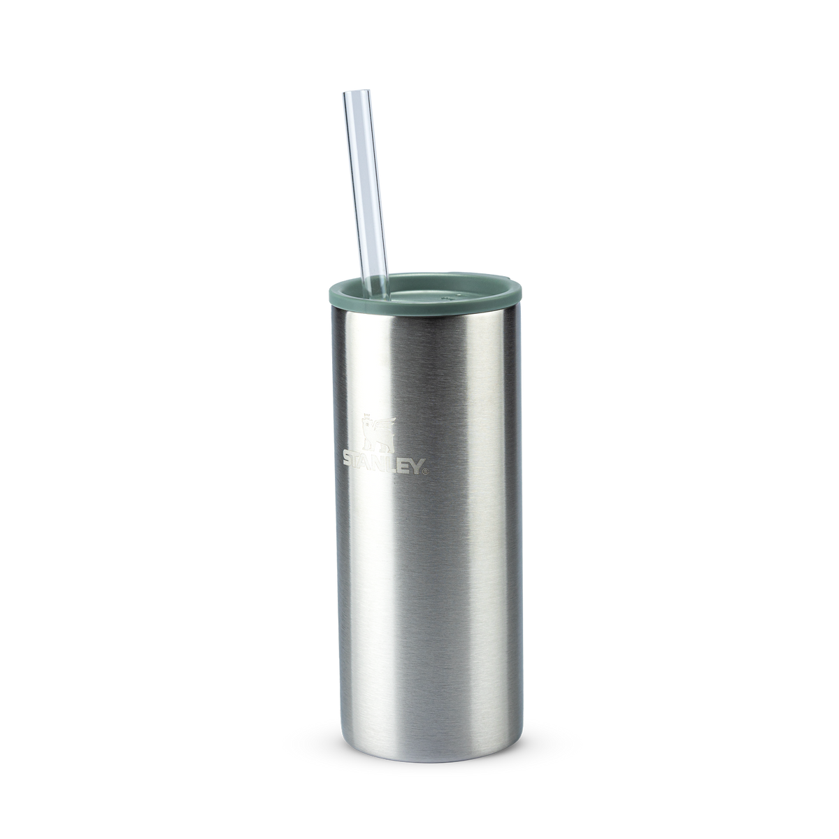 Copo Térmico Slim 3 em 1 com tampa e canudo Stainless Steel Shale | 296ML