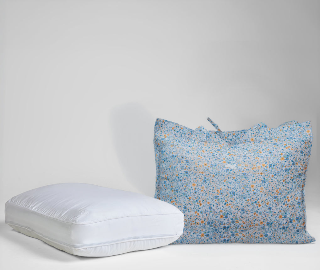 Travesseiro Zissou Plush G3  Bag Flora Azul (50 x 70)